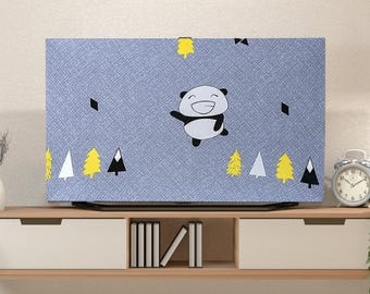 Protector de TV elástico de cobertura completa con diseño hawaiano para televisores de 32 a 65 pulgadas