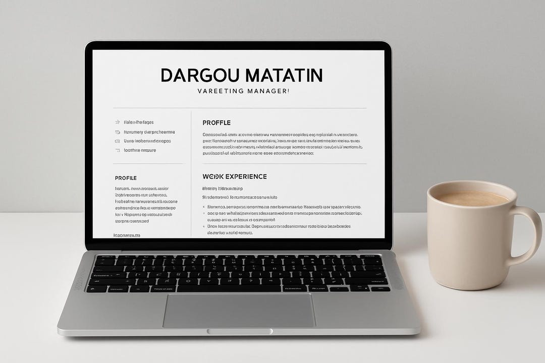 Marketing Manager Resume Template | Professional CV | Editable Canva ...