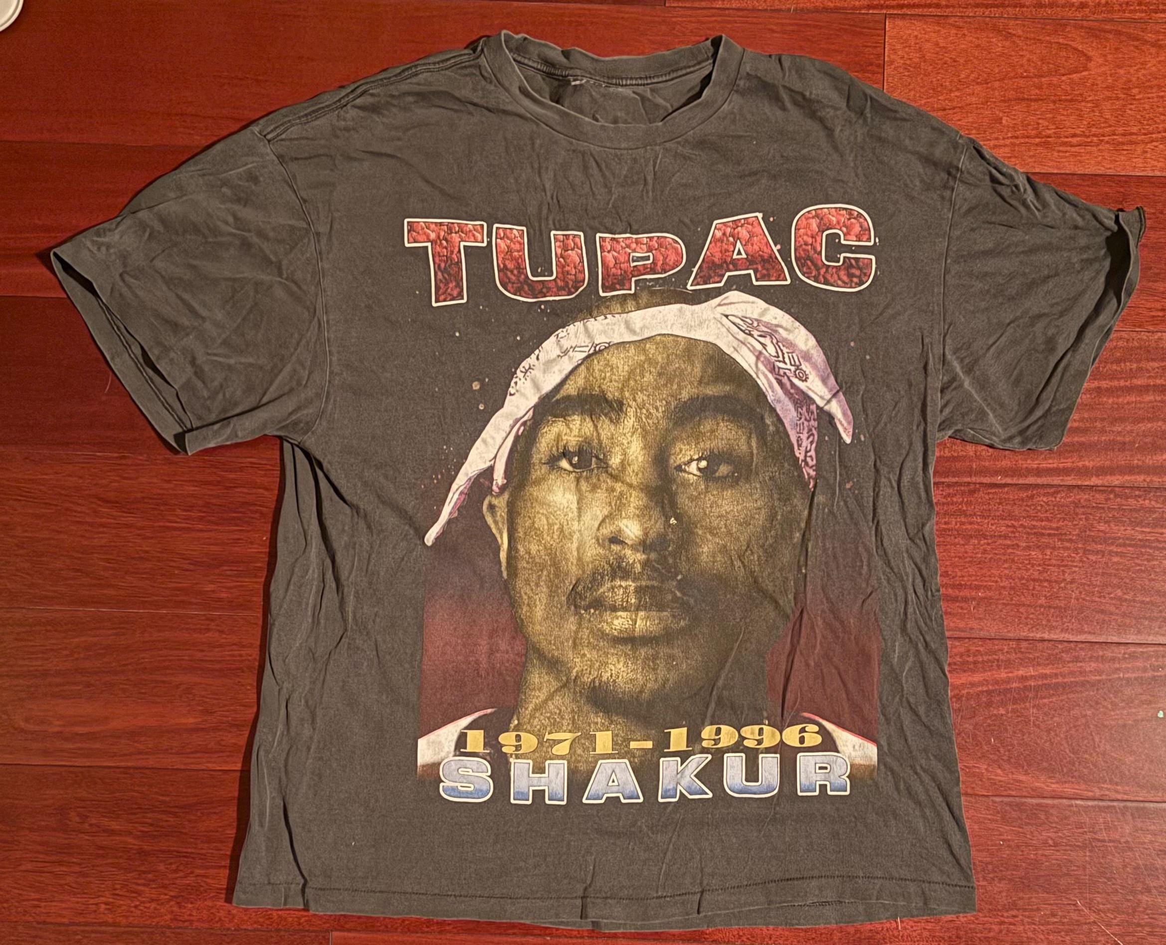 2pac Makaveli Against All Odds US Vintage Bootleg T-shirt XL 