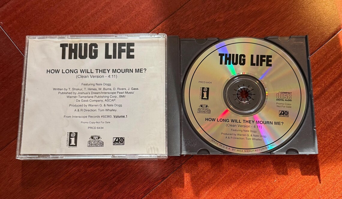 2pac Thug Life How Long Will They Mourn Me US Promo CD in 1995 - Etsy