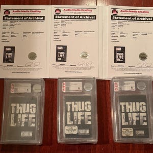 2Pac Tupac Thug Life Volume 1 90s Cassette Tapes Lot Collection AMG Grade Rap Hiphop Sealed Rare