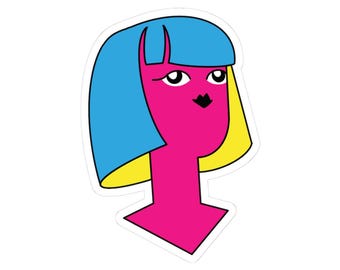 CMYK Lady 2 - Sticker