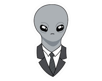 Alien in Suit - Sticker