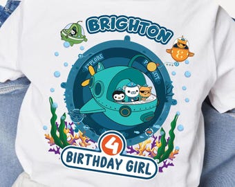 Octonauts Birthday Shirt, Octonauts Inspired Personalized Tee, Personalized Octonauts Birthday for Kids, Octonauts Birthday Party