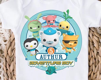 Octonauts Birthday Shirt, Octonauts Inspired Personalized Tee, Personalized Octonauts Birthday for Kids, Octonauts Birthday Party