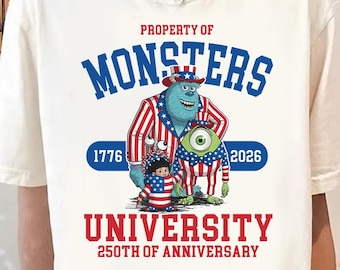 Monsters Incorporated Usa 1776 2026 Shirt, We Scare Because We Care, Sulley & Mike Monster Inc Tee, 4th Of July, Disney America