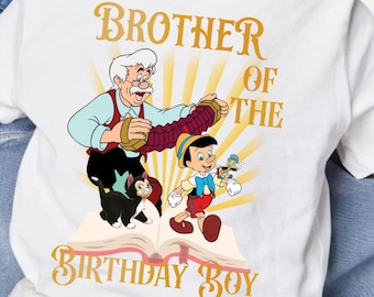 Pinocchio Disney T-Shirt, Vintage Pinocchio Graphic Tee, Geppetto Jiminy Cricket, Classic Disney Cartoon Top, Disney Birthday