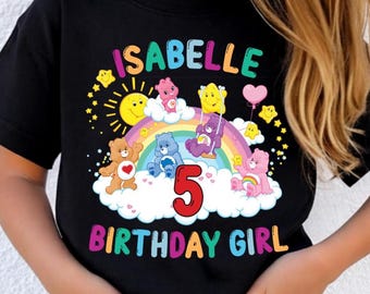 Custom Care Bears Birthday Shirt, Care Bears Family, Care Bears Birthday Party Family Matching Tee,  Birthday Party Gift, Personalized Age