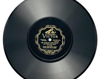 Vintage Czech 78 RPM Record Victor 80363 Vaclav Albrecht Mr Vokurka Bohemian Comedy 1920s