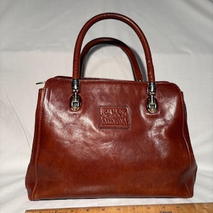 sac cartable en cuir vintage Valentina fabriqué en Italie image 1