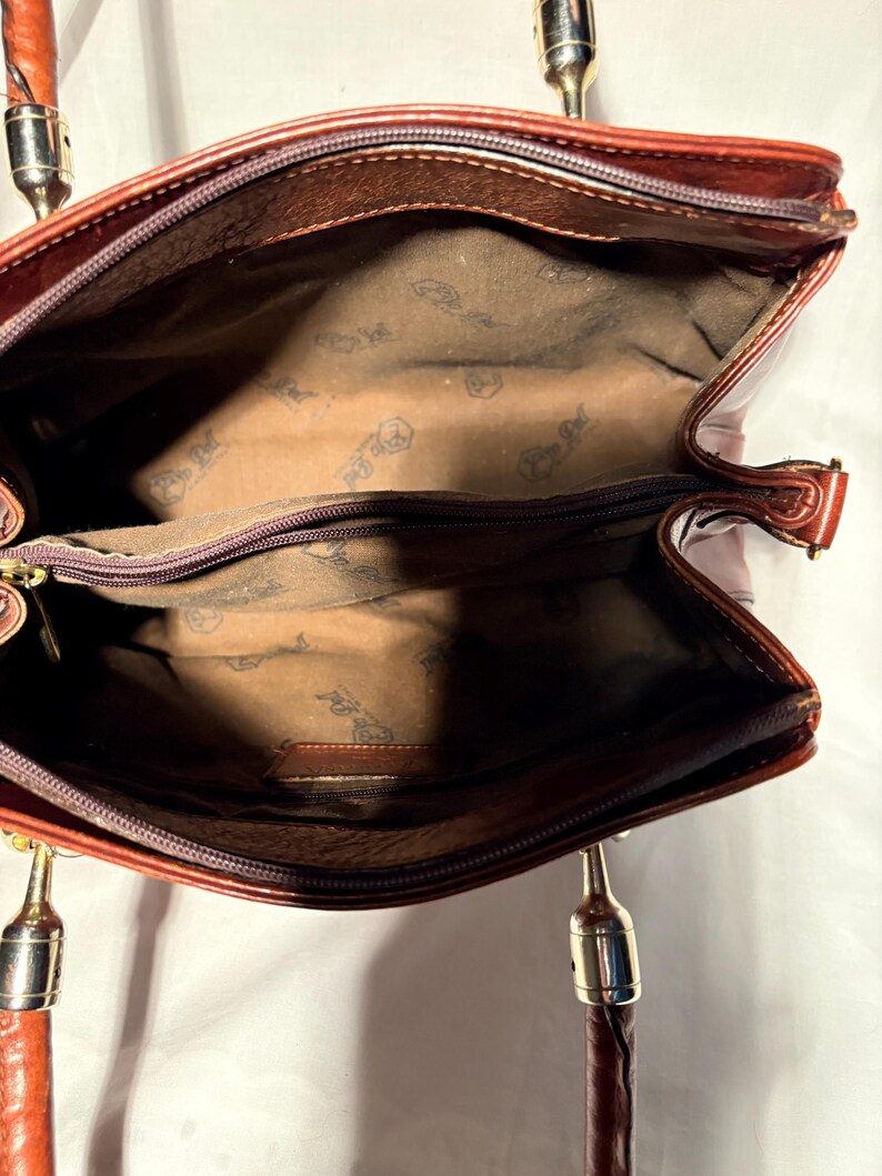 sac cartable en cuir vintage Valentina fabriqué en Italie image 6