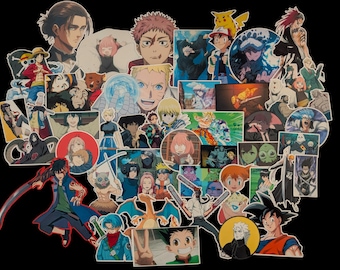 Mystery Anime Sticker Pack - Waterproof, Scratch Resistant Stickers for Laptops, Notebooks, Water Bottles, etc.