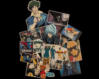 Space Bounty Hunters Anime Stickers- Waterproof, Scratch Resistant Stickers for Laptops, Notebooks, Water Bottles, etc.