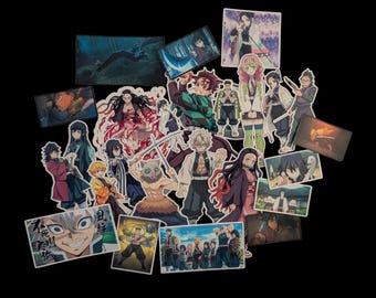 Demon Swordsmen Anime Stickers- Waterproof, Scratch Resistant Stickers for Laptops, Notebooks, Water Bottles, etc.