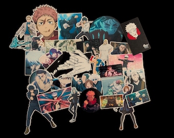 Curse Fighters Anime Stickers - Waterproof, Scratch Resistant Stickers for Laptops, Notebooks, Water Bottles, etc.