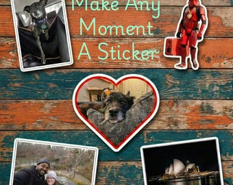 Custom Photo Stickers - Personalized Waterproof Vinyl Decals