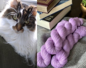Superwash Merino Yarn, Purple Tonal Yarn, Babey