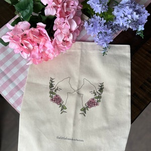 Floral Spring Fox Tote Bag