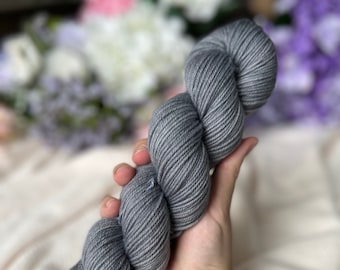 Hand Dyed Yarn, Silver Tonal Yarn, Vixen