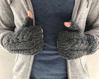 mens knit gloves