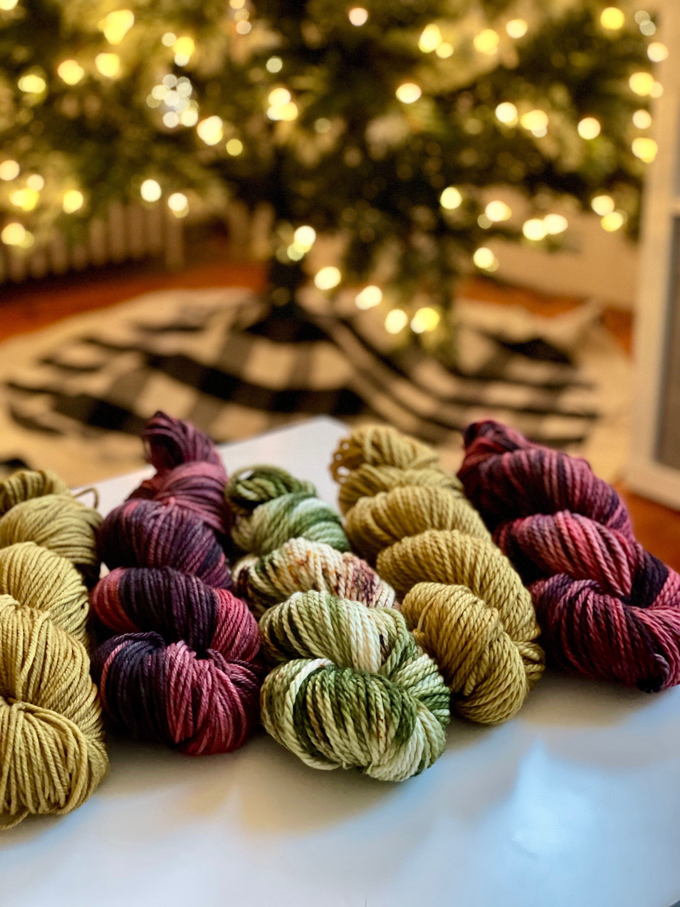 Superwash Merino Minis Yarn Set 30g Hand Dyed Yarn Holiday Etsy