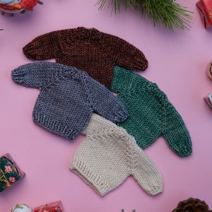 Mini Knitted Sweater Ornaments, the Vulpine Tonals