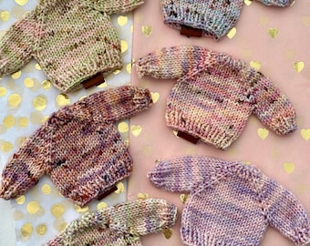 Mini Knitted Sweater Ornaments, the Pink Skies Collection