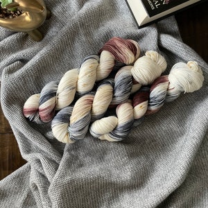Superwash Merino Yarn, Brown and Grey Variegated Yarn, Fred