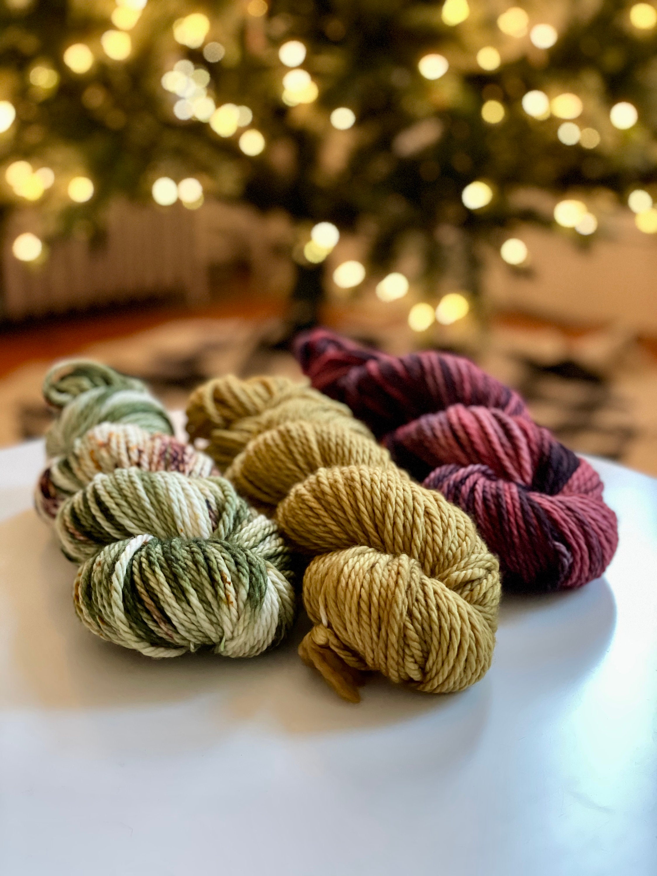 Superwash Merino Minis Yarn Set 30g Hand Dyed Yarn Holiday Etsy