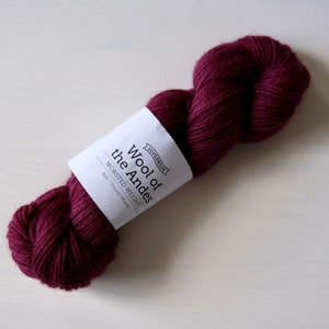 Hand Dyed Wool of the Andes Yarn, Deep Win Tonal, Worsted, OOAK