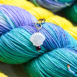 Singalong Monthly Yarn Club, Stitch Marker, June: the Little Mermaid