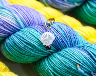 Singalong Monthly Yarn Club, Stitch Marker, June: the Little Mermaid