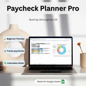 Paycheck Planner Pro – Modèle de budget de chèque de paie | Agenda Google Sheets adapté aux débutants