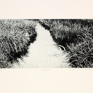 Original etching titled "Ripple" signed by artist