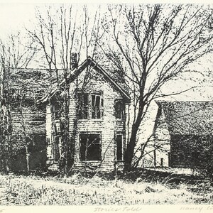 Original etching titled "Stories Told" signed by artist