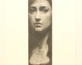 Original etching titled "Anna" signed by artist
