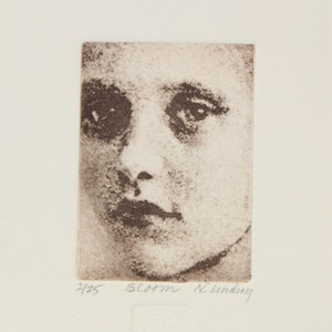 Original etching titled &quot;Bloom&quot; signed by artist