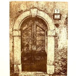 Original etching titled &quot;Old Marseille&quot; signed by artist