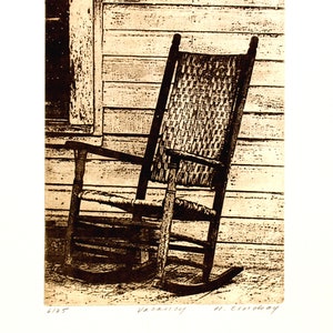 Original etching titled &quot;Vacancy&quot; signed by artist
