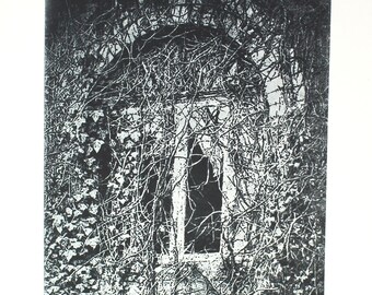 Original etching titled "Vines" signed by artist