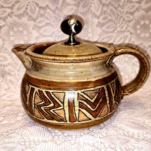 Blaisdell Studio Pottery, hand crafted, stoneware teapot, Durango, CO, fine quality