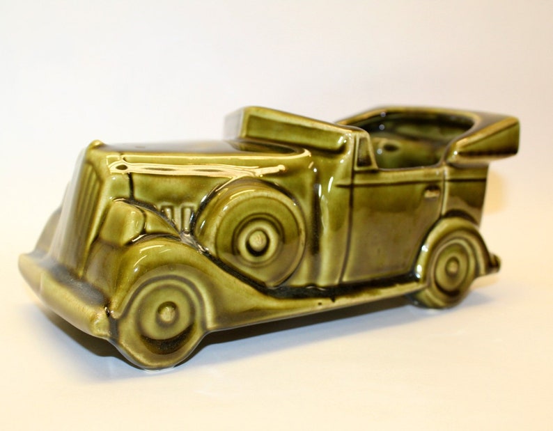 Vintage McCoy Floraline Ceramic Car Planter