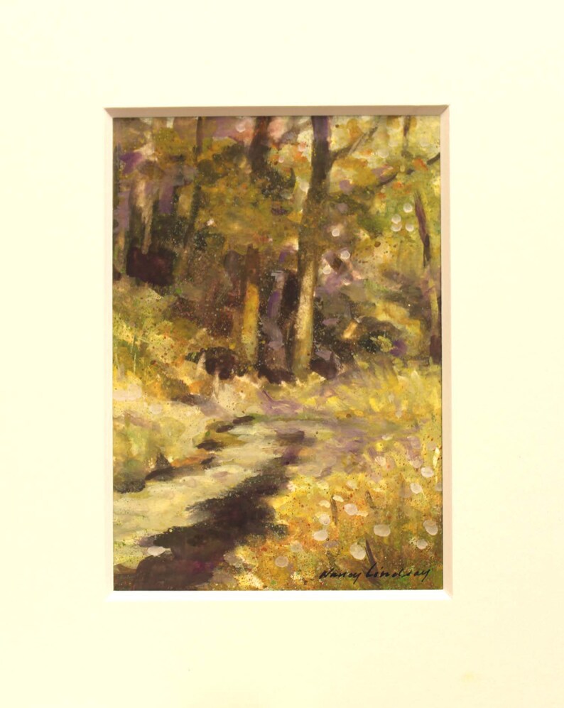 signed by artist original watercolor painting Abundance