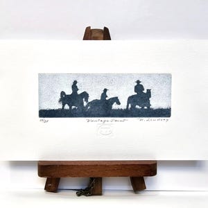 Original etching titled "Vantage Point" signed by artist