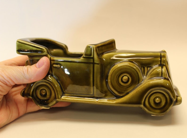 Vintage McCoy Floraline Ceramic Car Planter