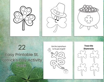 St. Patrick's Day voorschoolse activiteitenpakket, 22 pagina's (pdf-download)