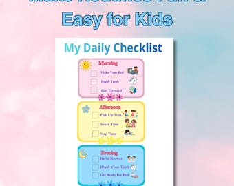 Afdrukbaar dagschema voor kinderen: visuele checklist (pdf)