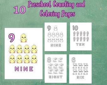 Kleurplaten peuters tellen 1-10 – printbaar peuteronderwijs (pdf)