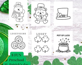 St. Patrick's Day Kleurplaten voor kleuters – 8 leuke printables voor kleuters