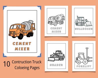 10 leuke kleurplaten voor bouwtrucks voor kleuters